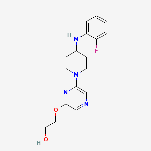 2-[6-[4-(2-Fluoroanilino)piperidin-1-yl]pyrazin-2-yl]oxyethanol