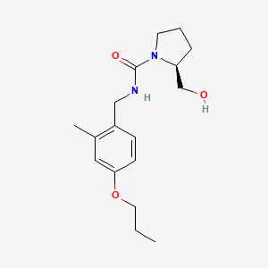 (2S)-2-(hydroxymethyl)-N-[(2-methyl-4-propoxyphenyl)methyl]pyrrolidine-1-carboxamide