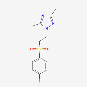 1-[2-(4-Fluorophenyl)sulfonylethyl]-3,5-dimethyl-1,2,4-triazole