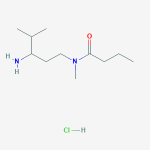 molecular formula C11H25ClN2O B7675569 N-(3-amino-4-methylpentyl)-N-methylbutanamide;hydrochloride 