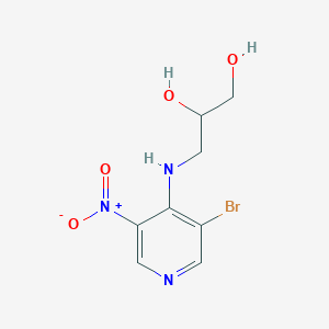 3-[(3-Bromo-5-nitropyridin-4-yl)amino]propane-1,2-diol