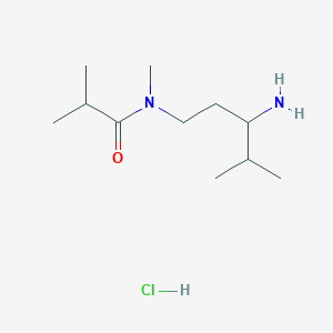 N-(3-amino-4-methylpentyl)-N,2-dimethylpropanamide;hydrochloride