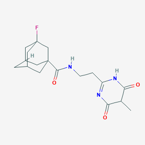 3-fluoro-N-[2-(5-methyl-4,6-dioxo-1H-pyrimidin-2-yl)ethyl]adamantane-1-carboxamide