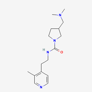 3-[(dimethylamino)methyl]-N-[2-(3-methylpyridin-4-yl)ethyl]pyrrolidine-1-carboxamide