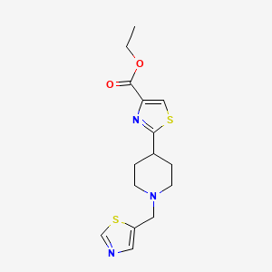 Ethyl 2-[1-(1,3-thiazol-5-ylmethyl)piperidin-4-yl]-1,3-thiazole-4-carboxylate