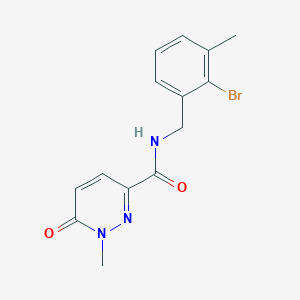 N-[(2-bromo-3-methylphenyl)methyl]-1-methyl-6-oxopyridazine-3-carboxamide