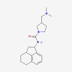 molecular formula C20H29N3O B7675706 N-(1,2,3,3a,4,5-hexahydroacenaphthylen-1-yl)-3-[(dimethylamino)methyl]pyrrolidine-1-carboxamide 