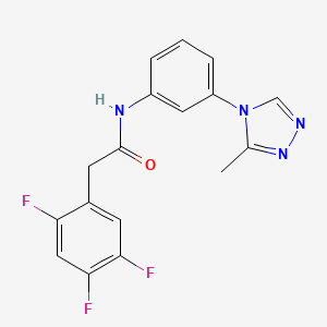 N-[3-(3-methyl-1,2,4-triazol-4-yl)phenyl]-2-(2,4,5-trifluorophenyl)acetamide