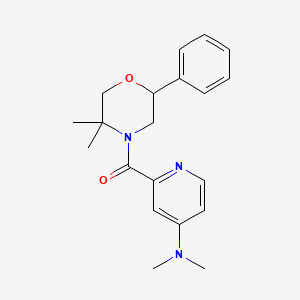 molecular formula C20H25N3O2 B7675743 [4-(Dimethylamino)pyridin-2-yl]-(5,5-dimethyl-2-phenylmorpholin-4-yl)methanone 