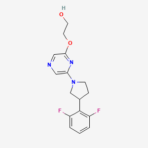 2-[6-[3-(2,6-Difluorophenyl)pyrrolidin-1-yl]pyrazin-2-yl]oxyethanol