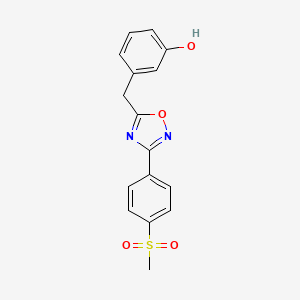 3-[[3-(4-Methylsulfonylphenyl)-1,2,4-oxadiazol-5-yl]methyl]phenol