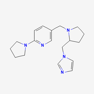 5-[[2-(Imidazol-1-ylmethyl)pyrrolidin-1-yl]methyl]-2-pyrrolidin-1-ylpyridine