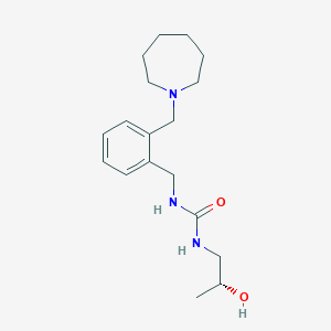 molecular formula C18H29N3O2 B7675803 1-[[2-(azepan-1-ylmethyl)phenyl]methyl]-3-[(2R)-2-hydroxypropyl]urea 