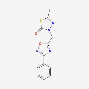 5-Methyl-3-[(3-phenyl-1,2,4-oxadiazol-5-yl)methyl]-1,3,4-thiadiazol-2-one