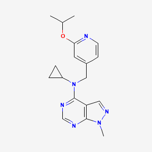 N-cyclopropyl-1-methyl-N-[(2-propan-2-yloxypyridin-4-yl)methyl]pyrazolo[3,4-d]pyrimidin-4-amine