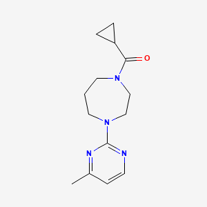 molecular formula C14H20N4O B7675839 Cyclopropyl-[4-(4-methylpyrimidin-2-yl)-1,4-diazepan-1-yl]methanone 