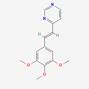 4-[(E)-2-(3,4,5-trimethoxyphenyl)ethenyl]pyrimidine