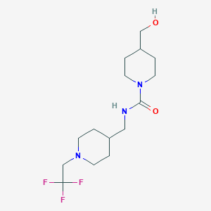 4-(hydroxymethyl)-N-[[1-(2,2,2-trifluoroethyl)piperidin-4-yl]methyl]piperidine-1-carboxamide