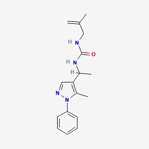 1-[1-(5-Methyl-1-phenylpyrazol-4-yl)ethyl]-3-(2-methylprop-2-enyl)urea