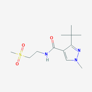 molecular formula C12H21N3O3S B7675880 3-tert-butyl-1-methyl-N-(2-methylsulfonylethyl)pyrazole-4-carboxamide 