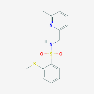 N-[(6-methylpyridin-2-yl)methyl]-2-methylsulfanylbenzenesulfonamide