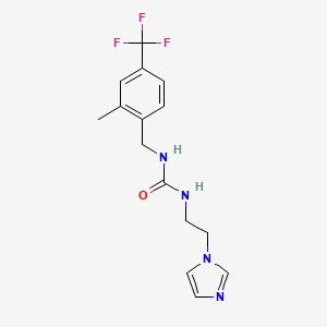 1-(2-Imidazol-1-ylethyl)-3-[[2-methyl-4-(trifluoromethyl)phenyl]methyl]urea