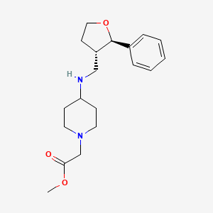 methyl 2-[4-[[(2R,3S)-2-phenyloxolan-3-yl]methylamino]piperidin-1-yl]acetate