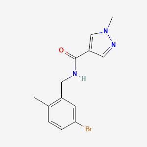 N-[(5-bromo-2-methylphenyl)methyl]-1-methylpyrazole-4-carboxamide