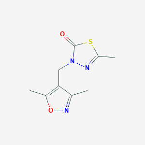 molecular formula C9H11N3O2S B7675959 3-[(3,5-dimethyl-1,2-oxazol-4-yl)methyl]-5-methyl-1,3,4-thiadiazol-2(3H)-one 