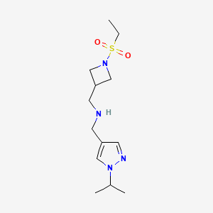 1-(1-ethylsulfonylazetidin-3-yl)-N-[(1-propan-2-ylpyrazol-4-yl)methyl]methanamine