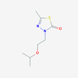 molecular formula C8H14N2O2S B7675974 5-Methyl-3-(2-propan-2-yloxyethyl)-1,3,4-thiadiazol-2-one 