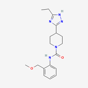 molecular formula C18H25N5O2 B7675977 4-(5-ethyl-1H-1,2,4-triazol-3-yl)-N-[2-(methoxymethyl)phenyl]piperidine-1-carboxamide 