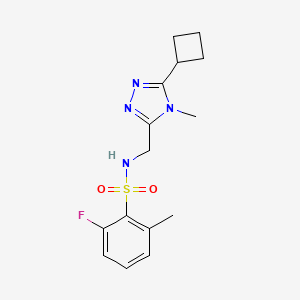 N-[(5-cyclobutyl-4-methyl-1,2,4-triazol-3-yl)methyl]-2-fluoro-6-methylbenzenesulfonamide