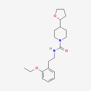 N-[2-(2-ethoxyphenyl)ethyl]-4-(oxolan-2-yl)piperidine-1-carboxamide