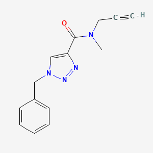 molecular formula C14H14N4O B7676051 1-benzyl-N-methyl-N-prop-2-ynyltriazole-4-carboxamide 