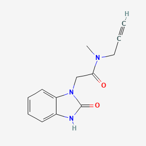 molecular formula C13H13N3O2 B7676072 N-methyl-2-(2-oxo-3H-benzimidazol-1-yl)-N-prop-2-ynylacetamide 