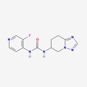 molecular formula C12H13FN6O B7676130 1-(3-Fluoropyridin-4-yl)-3-(5,6,7,8-tetrahydro-[1,2,4]triazolo[1,5-a]pyridin-6-yl)urea 