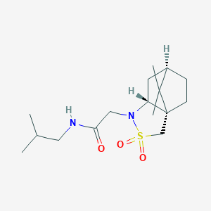 2-[(1S,5R,7R)-10,10-dimethyl-3,3-dioxo-3lambda6-thia-4-azatricyclo[5.2.1.01,5]decan-4-yl]-N-(2-methylpropyl)acetamide