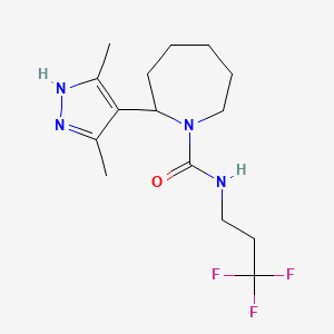 2-(3,5-dimethyl-1H-pyrazol-4-yl)-N-(3,3,3-trifluoropropyl)azepane-1-carboxamide