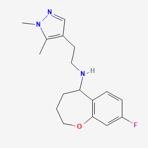 N-[2-(1,5-dimethylpyrazol-4-yl)ethyl]-8-fluoro-2,3,4,5-tetrahydro-1-benzoxepin-5-amine