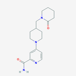 4-[4-[(2-Oxopiperidin-1-yl)methyl]piperidin-1-yl]pyridine-2-carboxamide