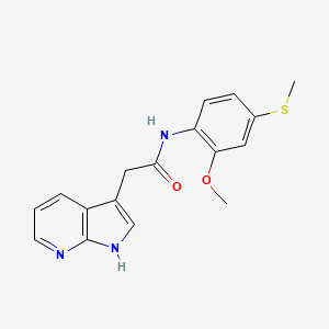 N-(2-methoxy-4-methylsulfanylphenyl)-2-(1H-pyrrolo[2,3-b]pyridin-3-yl)acetamide