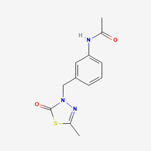 molecular formula C12H13N3O2S B7676175 N-[3-[(5-methyl-2-oxo-1,3,4-thiadiazol-3-yl)methyl]phenyl]acetamide 