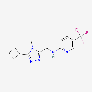 N-[(5-cyclobutyl-4-methyl-1,2,4-triazol-3-yl)methyl]-5-(trifluoromethyl)pyridin-2-amine