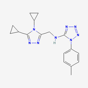 N-[(4,5-dicyclopropyl-1,2,4-triazol-3-yl)methyl]-1-(4-methylphenyl)tetrazol-5-amine