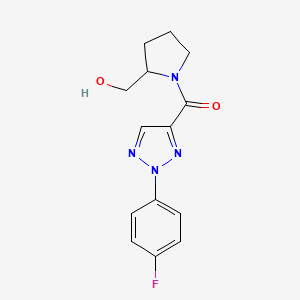 [2-(4-Fluorophenyl)triazol-4-yl]-[2-(hydroxymethyl)pyrrolidin-1-yl]methanone