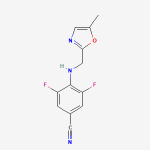 3,5-Difluoro-4-[(5-methyl-1,3-oxazol-2-yl)methylamino]benzonitrile