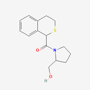 molecular formula C15H19NO2S B7676254 3,4-dihydro-1H-isothiochromen-1-yl-[2-(hydroxymethyl)pyrrolidin-1-yl]methanone 