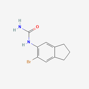 molecular formula C10H11BrN2O B7676259 (6-bromo-2,3-dihydro-1H-inden-5-yl)urea 