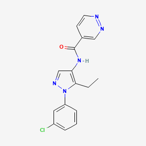 N-[1-(3-chlorophenyl)-5-ethylpyrazol-4-yl]pyridazine-4-carboxamide